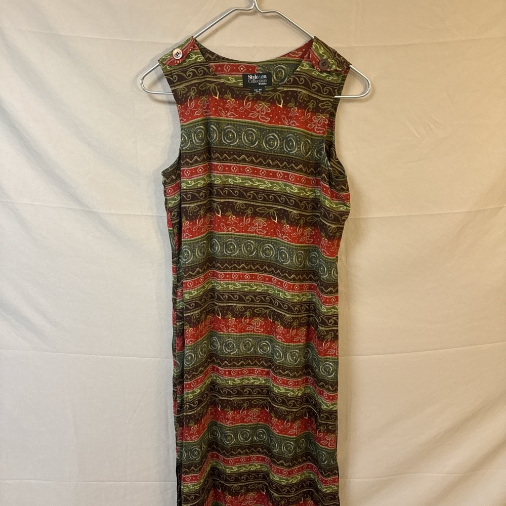 Vintage 90’s Patterned Midi Dress